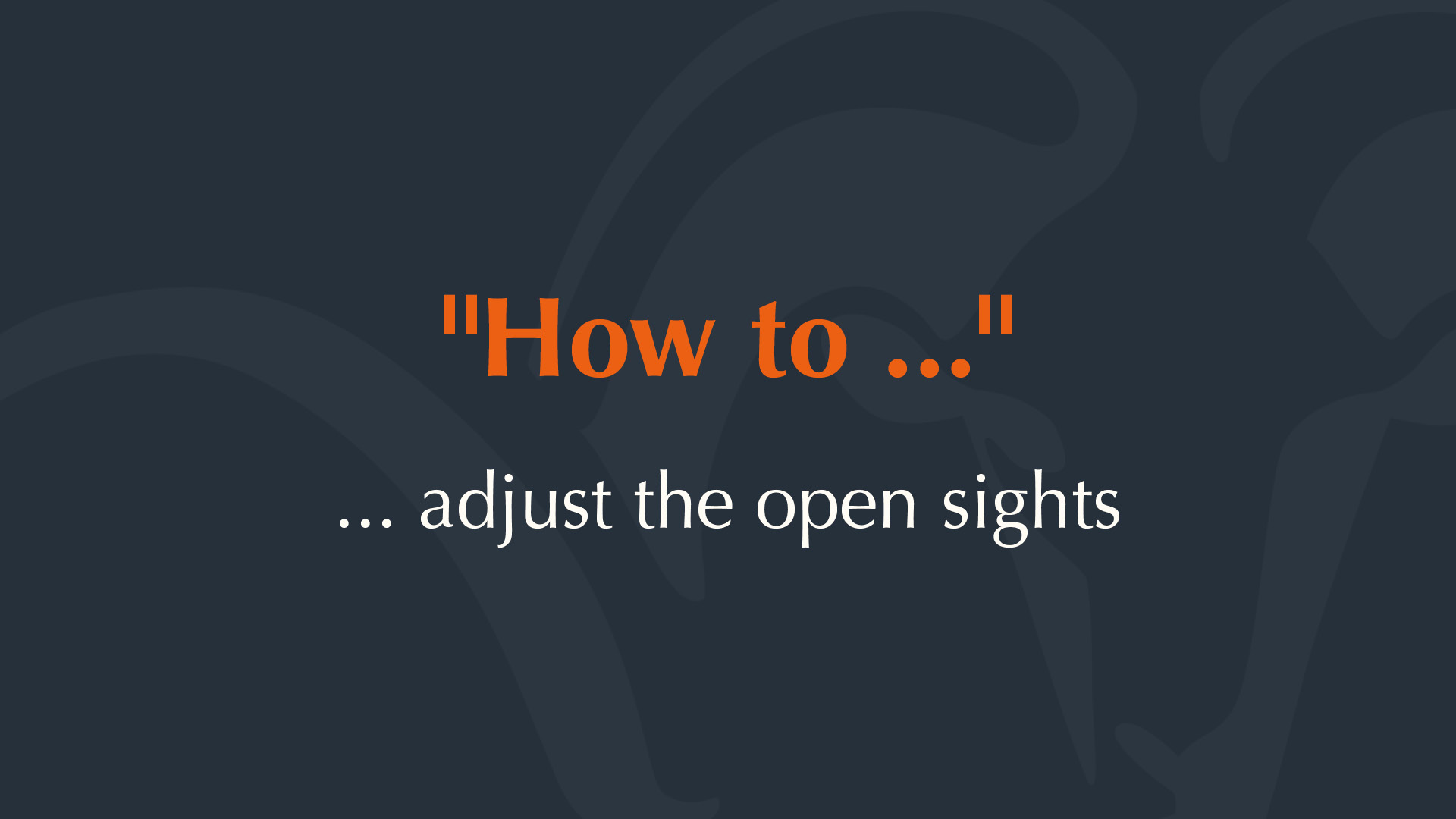 Open sights are an option on all Blaser barrels. Here are some tips on how to adjust the sights.