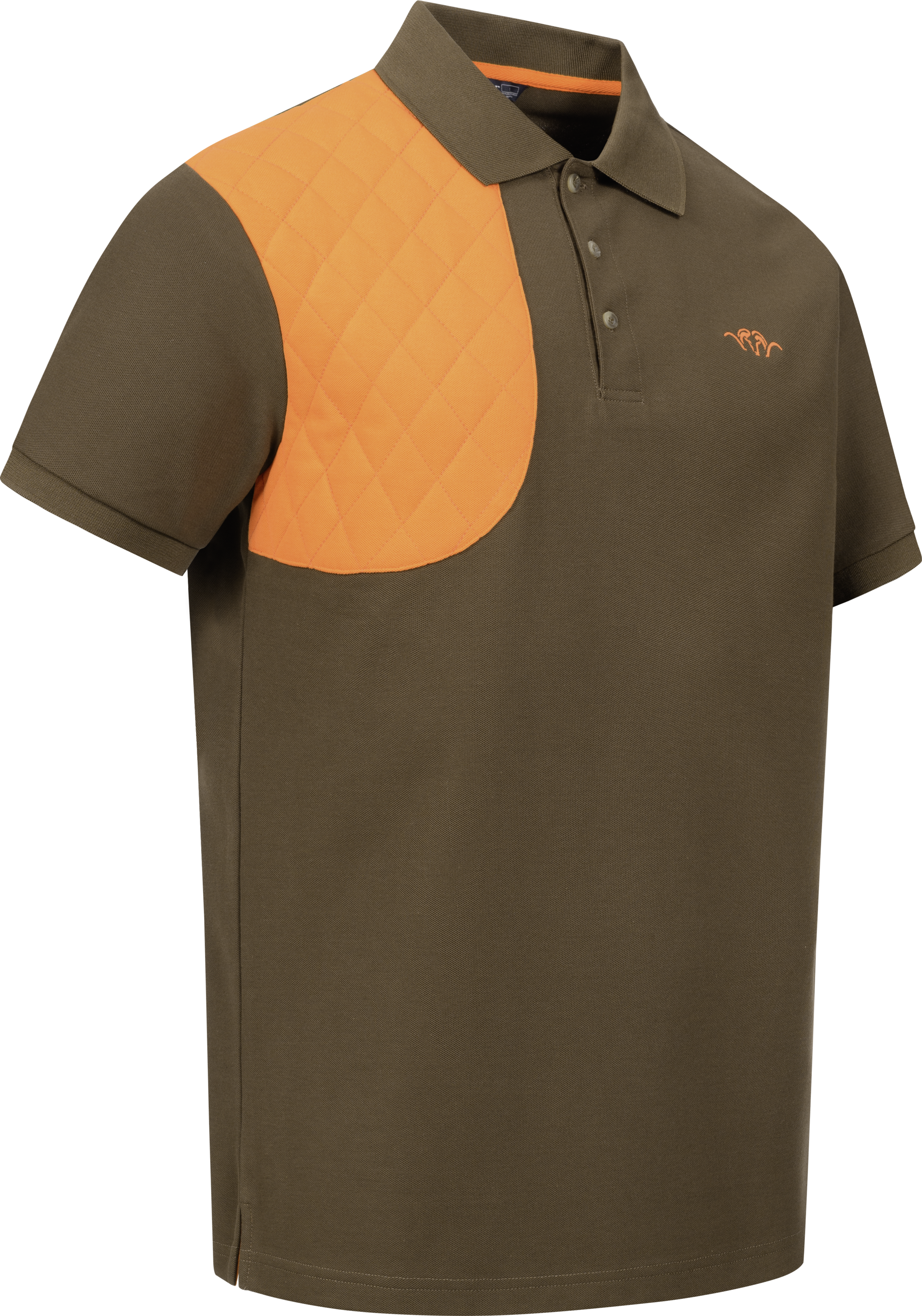 Men’s Polo Shirt Shooting Patch dunkelbraun/orange