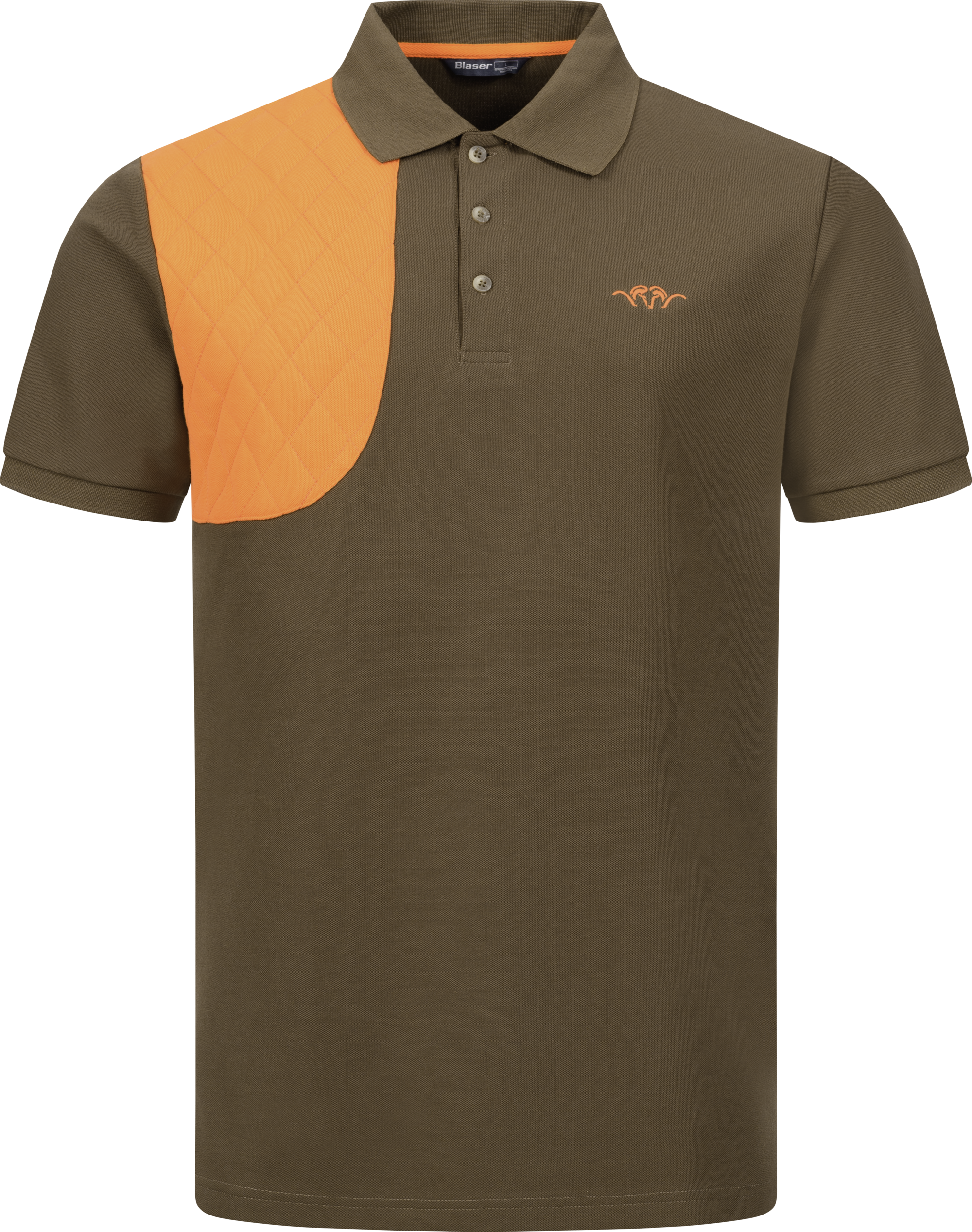 Men’s Polo Shirt Shooting Patch dunkelbraun/orange