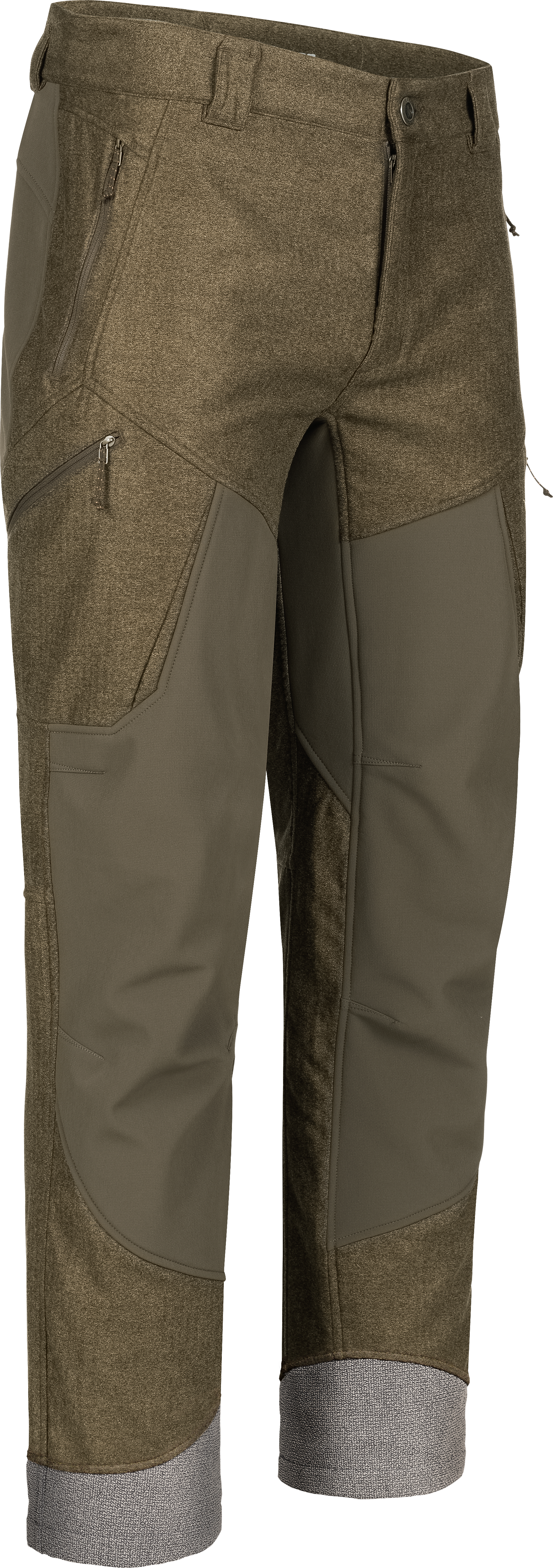 Men's VINTAGE Whizz Softshell Pants dark brown mélange