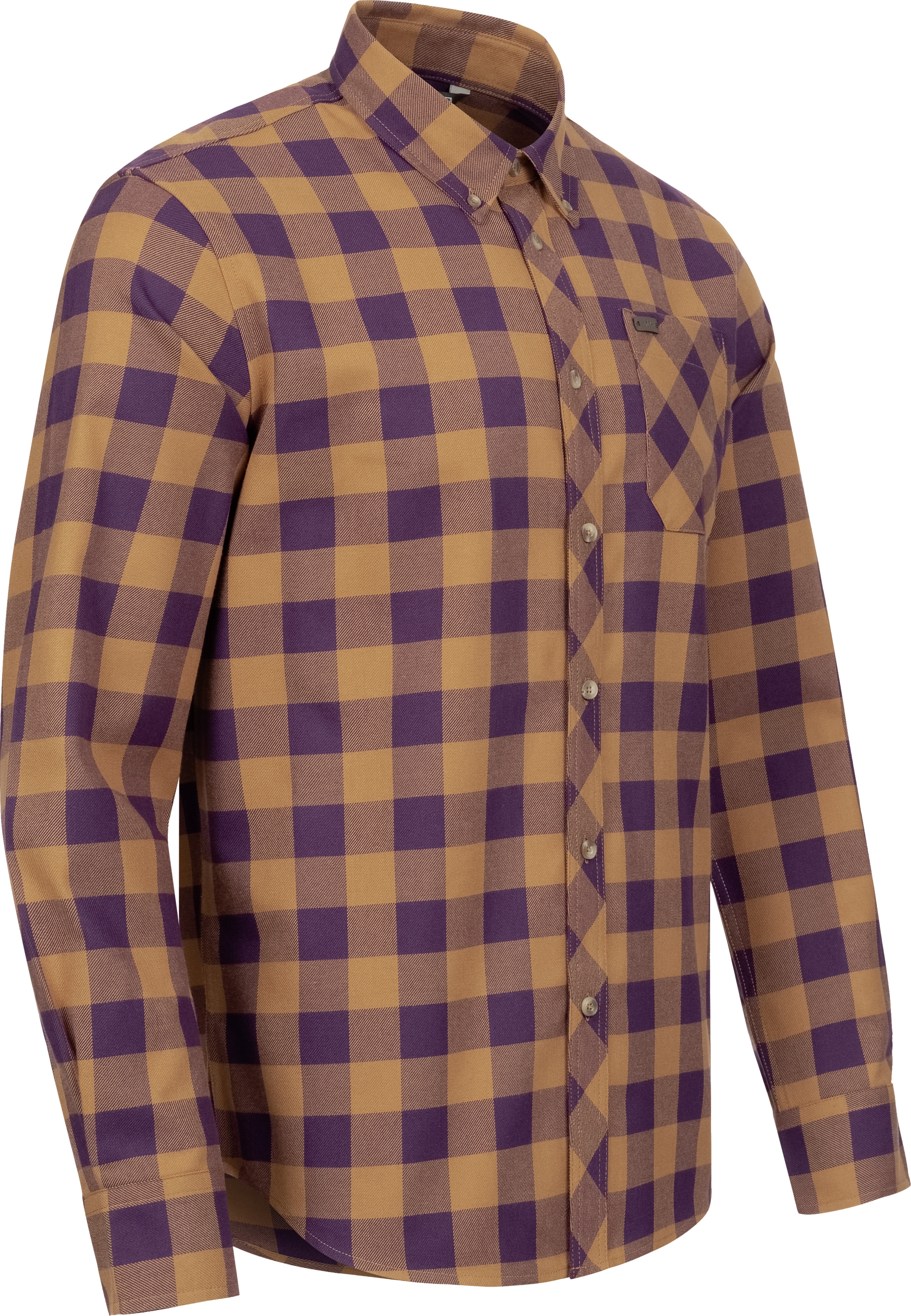 Herren Hemd Joshua ocker/lila kariert