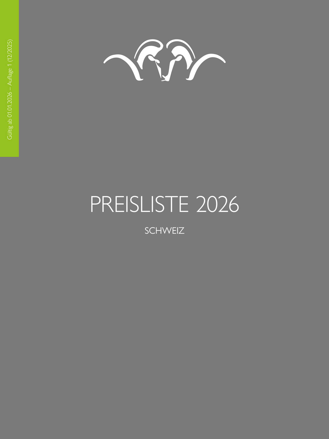 Preisliste 2026 – Schweiz