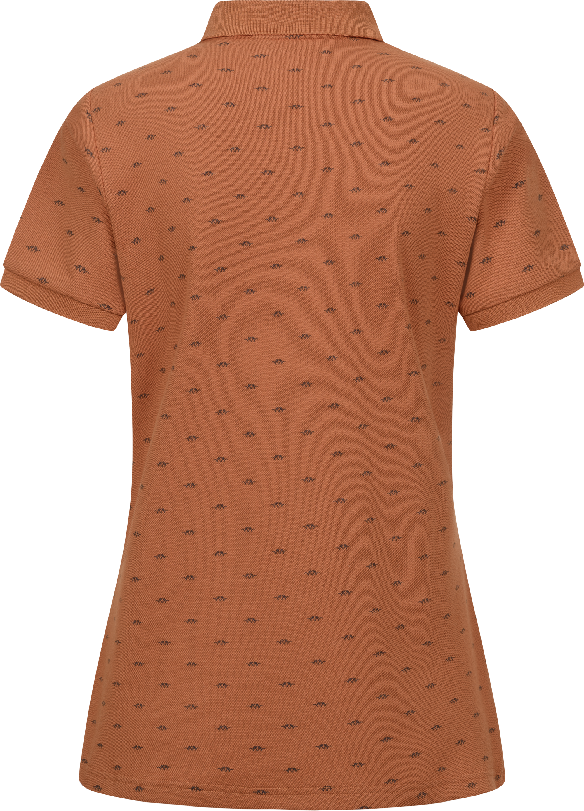 Damen Allover Polo Shirt rooibos