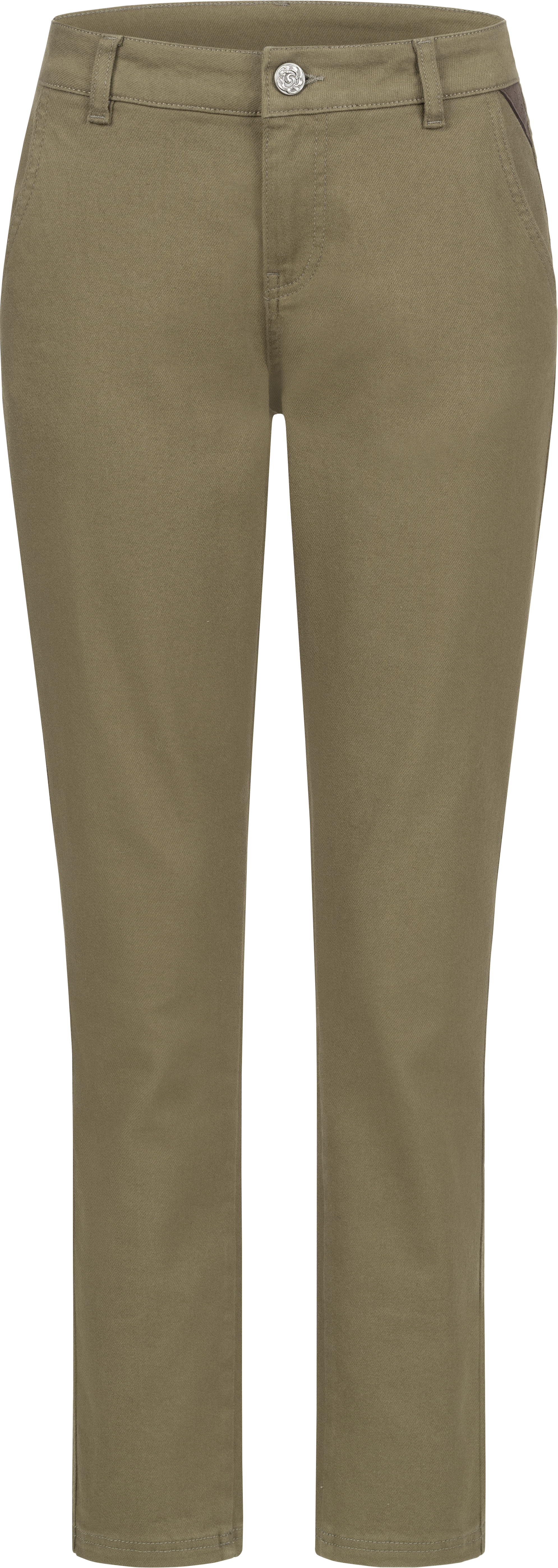 Ladies Denim Stretch Chino Susan dunkel oliv