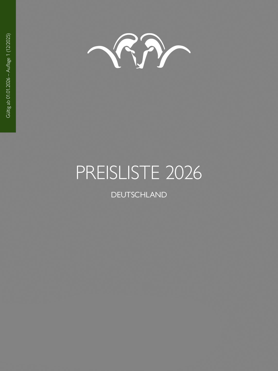 Preisliste 2026 – Deutschland