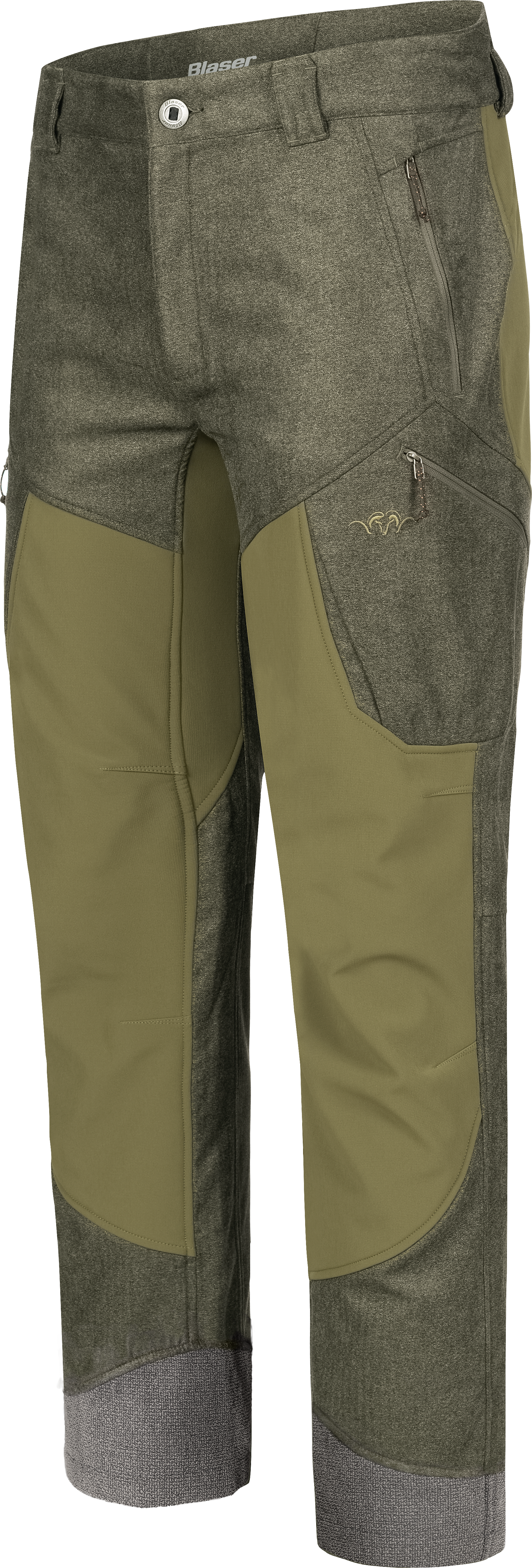 Men's VINTAGE Whizz Softshell Pants olive mélange/schwarz
